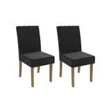Cadeira De Cozinha 2cad133 Kit 2 Un Canela/suede Preto - Kappesberg