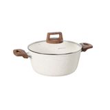 Caçarola Jomafe Oslo Stone Em Aluminio Forjado Com Revestimento Cerâmico 24cm 76128324