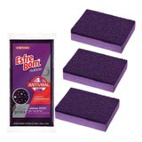 Esponja Antiviral Esfrebom Bettanin Bucha Roxo Multiuso