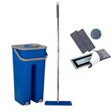 Rodo Flat Mop E Balde Lava E Seca 5l Com 2 Refis - Limpeza Eficiente