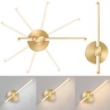 Luminária 31cm Barra Linear Led 3 Cores Giro 330 Graus Metal