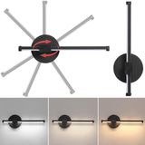 Luminária 31cm Barra Linear Led 3 Cores Giro 330 Graus Metal