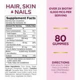 Nature&#39;s Bounty, 2x Avançadas Para Cabelo, Pele E Unhas, Morango, 80 Gomas