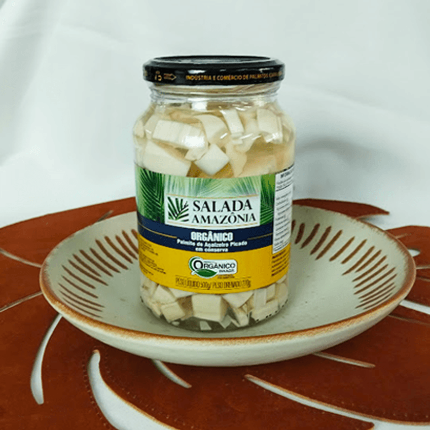 Kit 3x: Palmito Açaí Picado Orgânico Salada Amazônia 500g - imagem 2