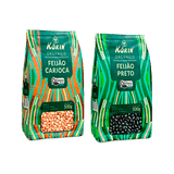 Kit 2 Feijão Orgânico Korin: Carioca, Preto
