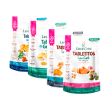 Kit 4 Biscoitos Tabletito Sem Glúten Leve Croc: Chia, Gergelim, Low Carb Original, Low Carb Manjericão