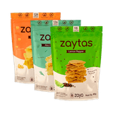 Kit 3 Biscoitos Sem Glúten Zaya: Parmezaya, Alecrim, Lemon Pepper