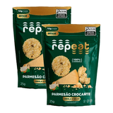 Kit 2x: Snack De Parmesão Crocante Cebola E Salsa Repeat 25g