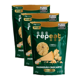 Kit 3x: Snack De Parmesão Crocante Cebola E Salsa Repeat 25g