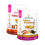 Kit 2 Biscoitos Palito Sem Glúten Leve Croc: Aipim, Batata Doce