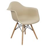 Cadeira Charles Eames Eiffel Design Wood Com Braços