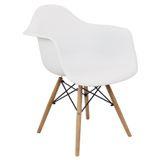 Cadeira Charles Eames Eiffel Design Wood Com Braços