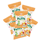 Kit 6x: Snack Infantil Mini Puffs Manga E Cenoura Nhami Mami 15g