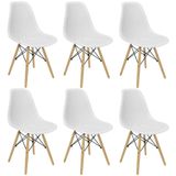 Kit 6 Cadeiras Colmeia Furadinha Heloisa Eloá Charles Eames Eiffel Base Madeira