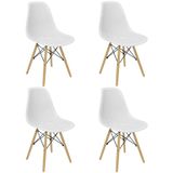 Kit 4 Cadeiras Colmeia Furadinha Heloisa Eloá Charles Eames Eiffel Base Madeira