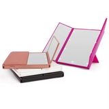 Espelho Led De Maquiagem Portatil Triplo Com Aumento Dobravel Iluminacao Para Bolsa Viagem Mesa Ou Camarim Uso Diario