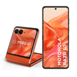 Smartphone Motorola Razr 50 - 512GB 24GB (12GB RAM+12GB Ram Boost) Tela dobrável 6,9" pOLED e externa 3,6” Moto AI camera IPX8 Orange
