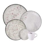 Aparelho De Jantar Em Porcelana 20 Peças Floralis Tramontina
