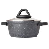 Panela Cacarola Ceramica Antiaderente Tampa De Vidro 24 Cm