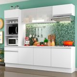 Cozinha Completa Compacta Madesa Topazio com Armário, Balcão e Tampo