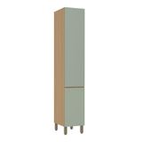 Paneleiro Simples 40cm 2 Portas Slim Luciane Móveis Freijó-verde Jade
