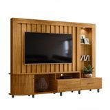 Estante Painel De Tv 70 Polegadas 242cm Kim Cumaru - Pallazio
