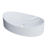 Cuba Pia Para Banheiro Oval Canoa 46cm Tânia C08 Branco Mpozenato