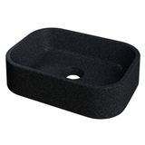 Cuba Pia Para Banheiro Retangular 38cm Dalila C08 Preto Granit Mpozenato