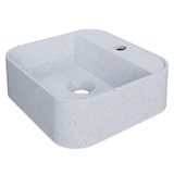 Cuba Pia Para Banheiro Quadrada 32cm Ágata C08 Branco Granit Mpozenato