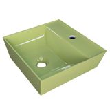 Cuba Pia De Apoio Para Banheiro Quadrada 33cm Aya C08 Verde Mpozenato