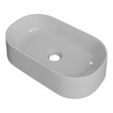 Cuba Pia De Apoio Para Banheiro Oval 43cm Hera C08 Cinza Mpozenato
