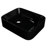 Cuba Pia Para Banheiro Retangular 36cm Jasmin C08 Preto Mpozenato