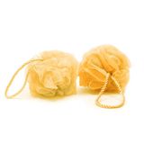 Esponja De Banho Buettner Pote C- 2 Unidades C- Cordão Nylon Amarela