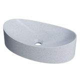 Cuba Pia Para Banheiro Oval Canoa 46cm Tânia C08 Branco Granit Mpozenato