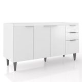 Balcão Para Pia 150cm Sem Tampo Pérola Z34 Branco Mpozenato