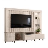 Estante Painel De Tv 70 Polegadas 242cm Kim Calacata-off White - Pallazio
