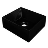 Cuba Pia De Apoio Para Banheiro Retangular 30cm Joy C08 Preto Mpozenato