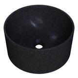 Cuba Pia Para Banheiro Redonda 26cm Celine C08 Preto Granit Mpozenato