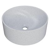 Cuba Pia Para Banheiro Redonda 34cm Sara C08 Branco Granit Mpozenato