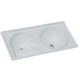 Tanque De Granito Sintético Duplo N°2 110x55cm Branco - 500207 - A.j. Rorato A.j.rorato