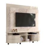 Estante Painel De Tv 65 Polegadas 183cm Jude Calacata-off White - Pallazio