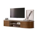 Rack Bancada Suspensa Para Tv 75 Polegadas 183cm Onix Fendi-naturale - Pallazio