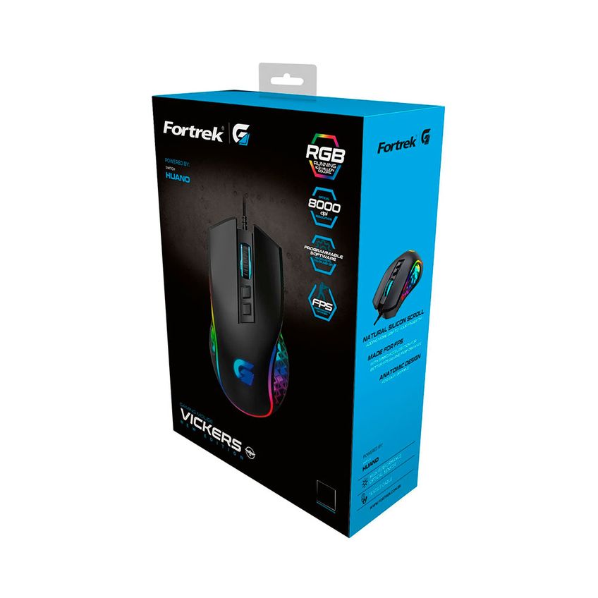 Mouse Gamer Fortrek Vickers New Edition 8000 Dpi Rgb Preto - Ac2822 - imagem 4