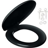 Assento Sanitário Plástico Almofadado Clássico Preto - Pr1063-8 - Pinceis Atlas Primafer
