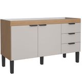 Gabinete Para Cozinha Em Madeira Flamingo 1,44m Jaquetibá Com Nude Para Pia De 1,50m - P102899 - Cozimax Cozimax