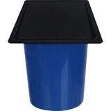 Lixeira Redonda De Aço Inox Para Embutir Na Bancada 5 Litros Preta - Lix-003 - Stillus Home Stillus Home