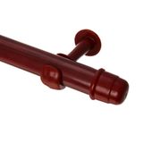 Kit Varão Real Simples 19mm 2 Metros Mogno - 19111 46 - Couselo Couselo
