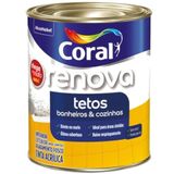 Tinta Acrílica Renova Tetos Banheiros &amp; Cozinhas Branco 900ml - Coral Coral