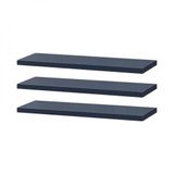 Kit 3 Prateleiras 70 X 15cm Azul Suporte Invisível