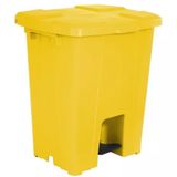 Lixeira Plástica Amarela Qudrada Com Pedal 30 Litros - P30am - Jsn Jsn